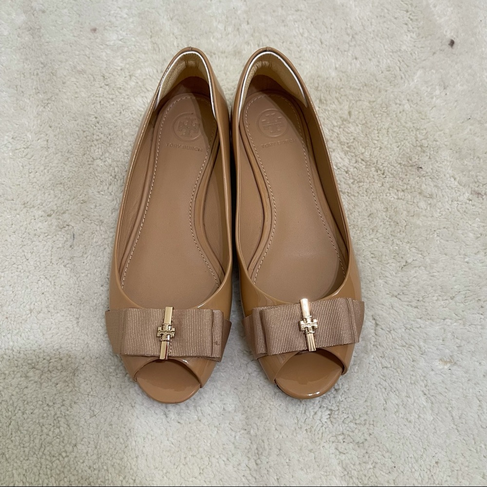 Tory Burch Open Toe Wedge